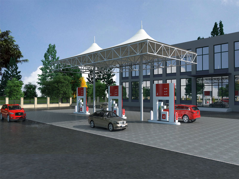 膜结构加油站