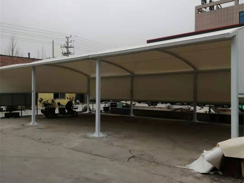 双立柱起拱车棚