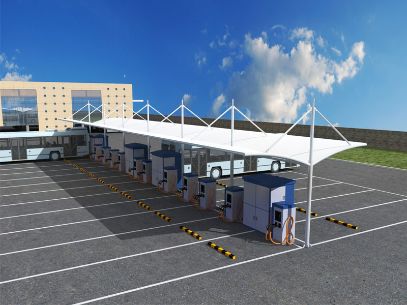 膜结构充电桩